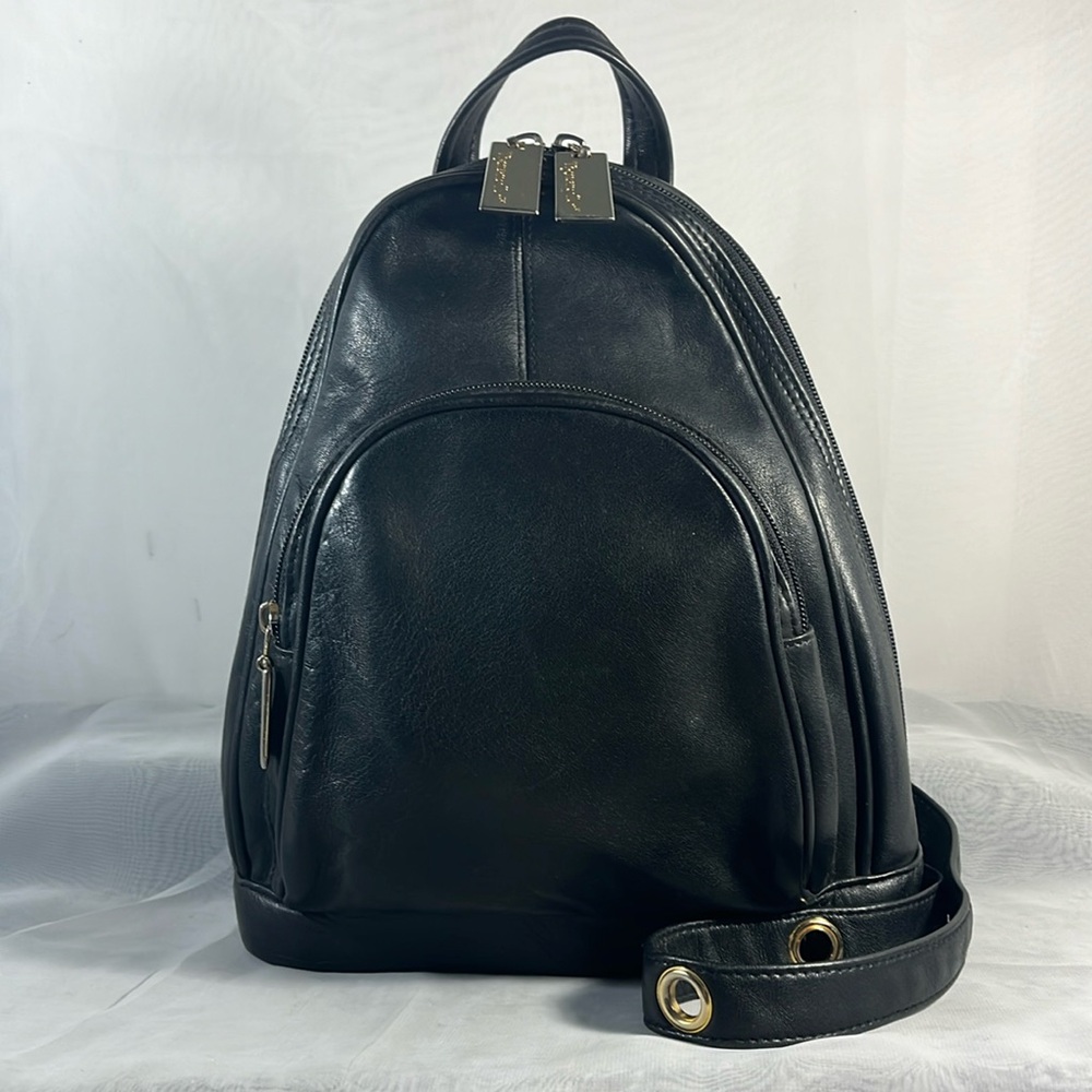 TIGNANELLO Crossbody Backpack Black Genuine Leather
